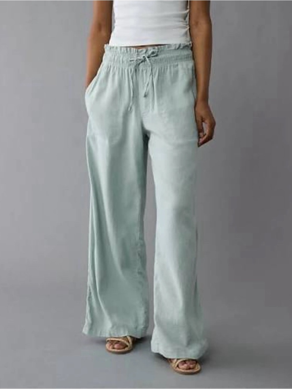 AE Dreamy Drape Linen Blend Pant
